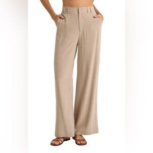 Z Supply Tan Wide-Leg Trousers